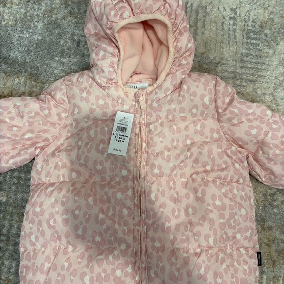 GAP Baby Pink Patterned Snowsuit - Picture 2 of 4